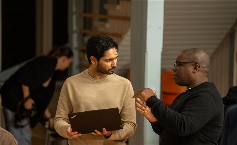 A TAP participant in conversation with a mentor